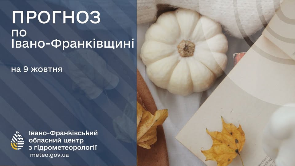 Прогноз погоди на 09 жовтня 2025 року