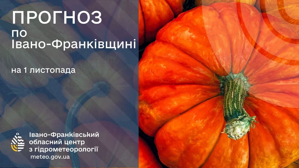 Прогноз погоди на 1 листопада 2025 року