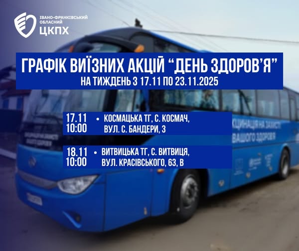 Виїзні акції «День здоров’я» продовжуються: де і коли отримати безкоштовну допомогу