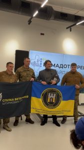 Сергій Притула отримав подяку від спілки ветеранів штурмових дій