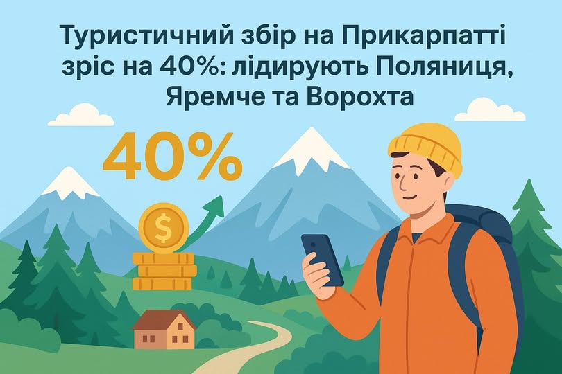 Туристичний збір на Прикарпатті зріс на 40%: лідирують Поляниця, Яремче та Ворохта