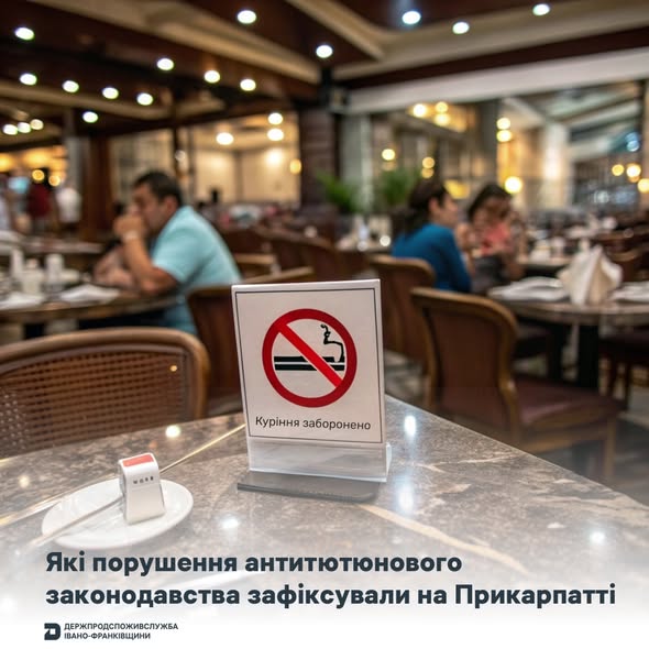 У 2025 році на Прикарпатті зафіксовано зростання кількості порушень та сум штрафів у сферах, пов’язаних з реалізацією та рекламою тютюнових виробів