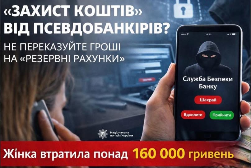 «Захист коштів» від псевдобанкірів: поліція Прикарпаття розслідує шахрайство на понад 160 тисяч гривень